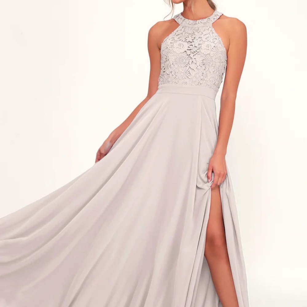 Picture Perfect Light Grey Maxi Dress. Lulus